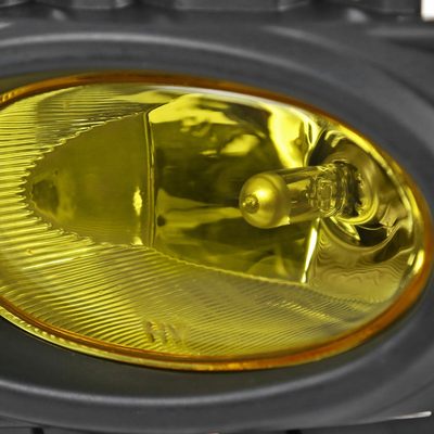 2007-2009 Mazda 3 Sedan H11 Fog Lights Kit Chrome Housing/Yellow Lens