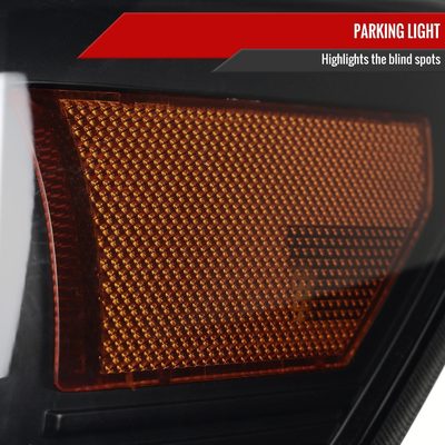 2007-2013 Toyota Tundra/ 08-2017 Sequoia LED CBar Projector Headlights Black