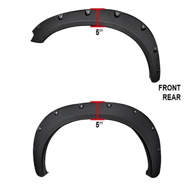 2009-2018 Dodge RAM 1500 / 2019-2021 RAM Classic Textured Rivet Fender Flares