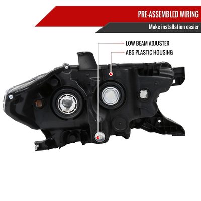 2016-2023 Toyota Tacoma Projector Headlights w/ Amber Reflectors Chrome/Clear