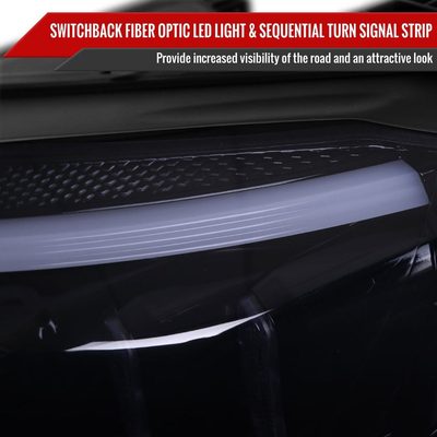 2015-2018 Mercedes-Benz C-Class W205 Signal Headlights Black/Light Smoke