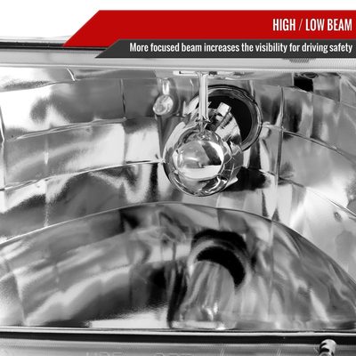 1998-2002 Mercury Grand Marquis Factory Headlights Corner Signal Chrome