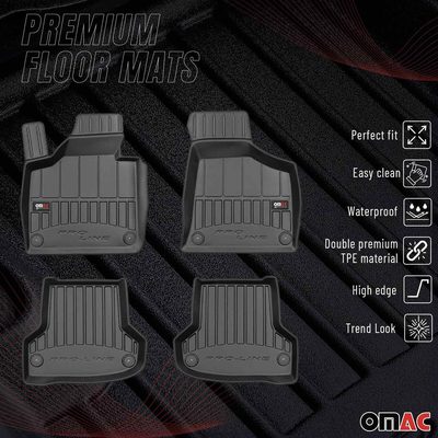 2020-2026 Porsche Taycan Premium Floor Mats Liners Full Set All Weather Heavy Duty