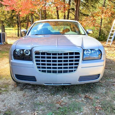 2005-2010 Chrysler 300 Factory Style Headlights Matte Black/Clear Lens