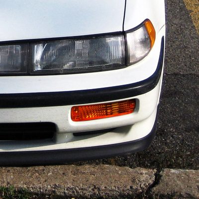 1990-1991 Acura Integra Bumper Lights Chrome Housing/Amber Lens