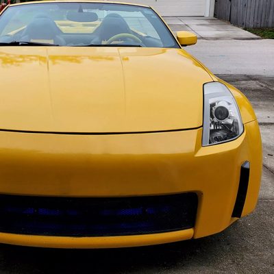 2003-2005 Nissan 350Z Signal Animated LED Bar Projector Headlights Chrome
