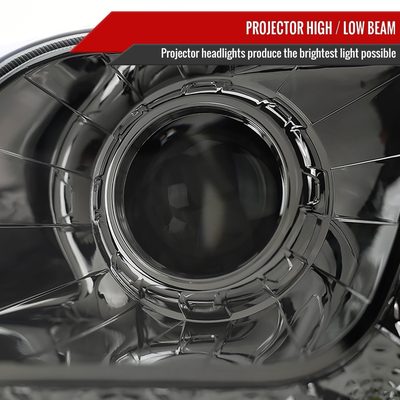 1997-2004 Ford F-150 / 1997-2002 Expedition Projector Headlights SMD LED Smoke