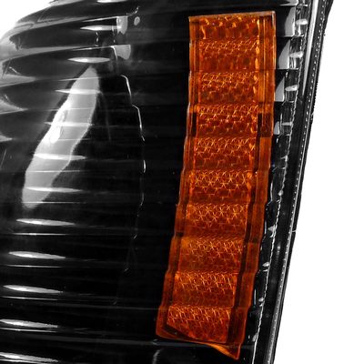 1993-1998 Jeep Grand Cherokee Corner Lights Amber Reflectors Matt Black