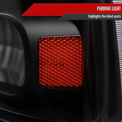 1999-2004 Ford Excursion/F-250/350/450/550 Crystal Headlights Matt Black/Clear