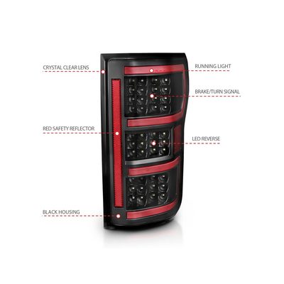 Anzo Black LED Tail Lights 311314