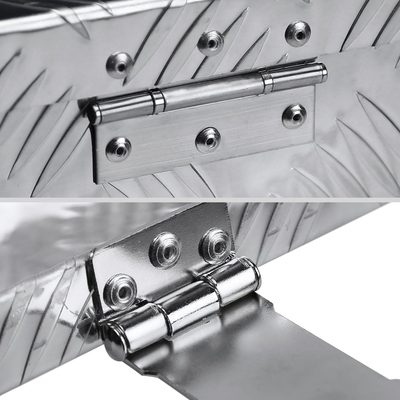 Universal 24" Heavy Duty Silver Alu Truck Tool Box w/ Side Handles Lock & Keys