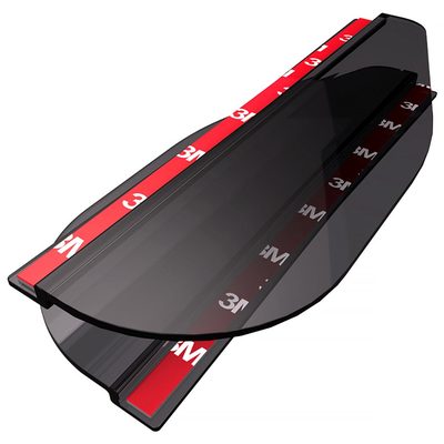 Universal Smoke PVC Plastic Car Rear View Side Mirror Rain Board Eyebrow 2Pcs
