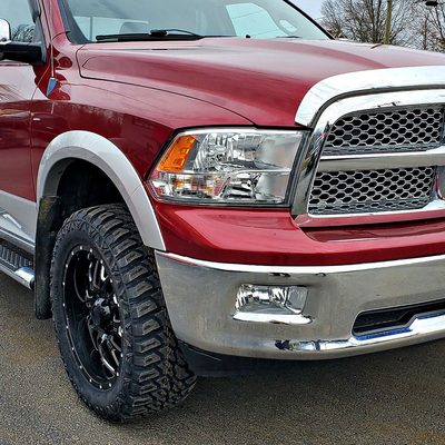 2009-2012 Dodge RAM 1500 / 2010-2018 2500 3500 H10 Fog Lights Chrome/Clear Lens