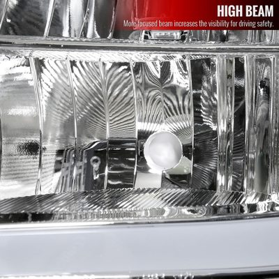 2007-2013 GMC Sierra 1500/ 1500HD 2500HD 3500HD LED Factory Headlights Chrome