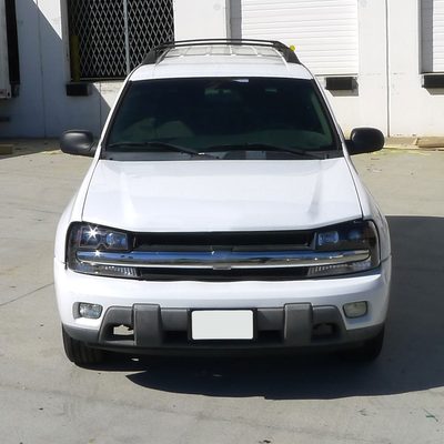 2002-2009 Chevy Trailblazer Projector Headlights LED Light Strip Matt Black