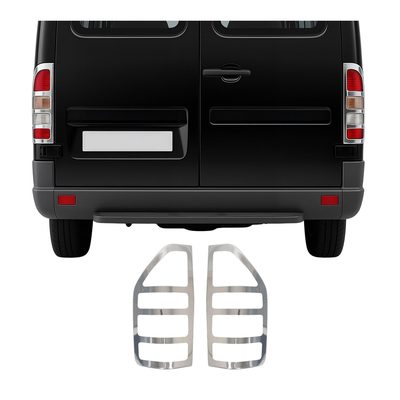 2003-2006 Dodge Sprinter Trunk Tail Light Trim Frame Stainless Steel Silver 2 Pcs