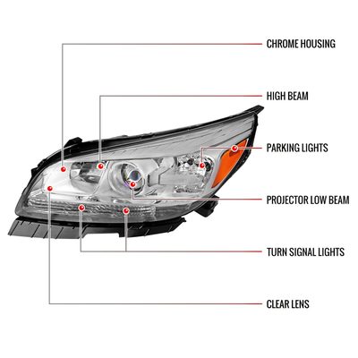 2013-2015 Chevy Malibu / 16 Malibu Limited Headlight Amber Driver Side