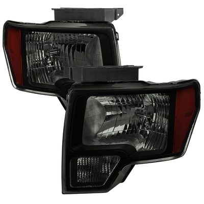 2009-2014 Ford F-150 Factory Style Headlights Black Housing/Smoke Lens