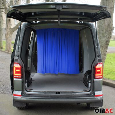 RAM ProMaster Cabin Divider Curtain Privacy Curtains Blue 2 Curtains