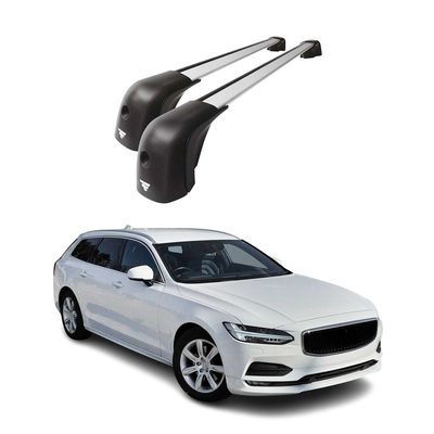 2018-2021 Volvo V90 Roof Racks Cross Bars Silver