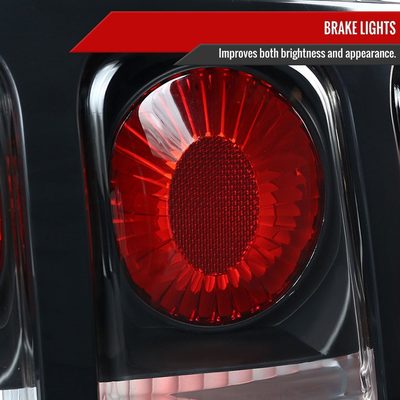 1994-1998 Ford Mustang Tail Lights Matte Black Housing/Clear Lens