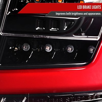 2008-2014 Subaru Impreza WRX Hatchback LED Tube Tail Lights Glossy Black/Clear