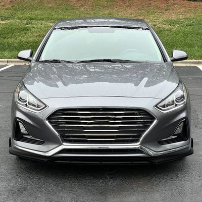 2018-2019 Hyundai Sonata Glossy Black 3Pcs Front Bumper Lip Splitter Kit