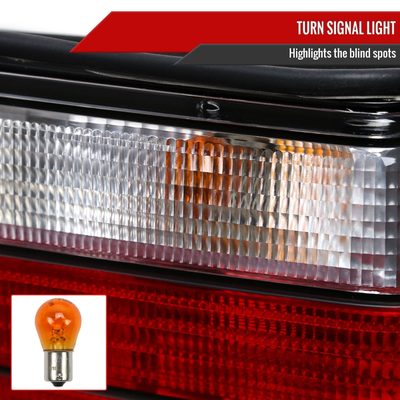 1992-1998 BMW E36 3 Series Coupe/Convertible Tail Lights Chrome/Red Clear Lens