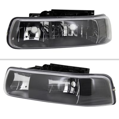 1999-2006 Chevy Silverado/Tahoe/Suburban Factory Headlights Matt Black/Clear