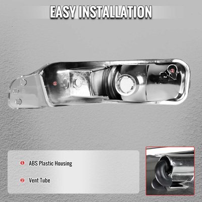For Ford Mustang 2005-2009 Turn Signal Parking Lamp Chrome Housing Clear Lens