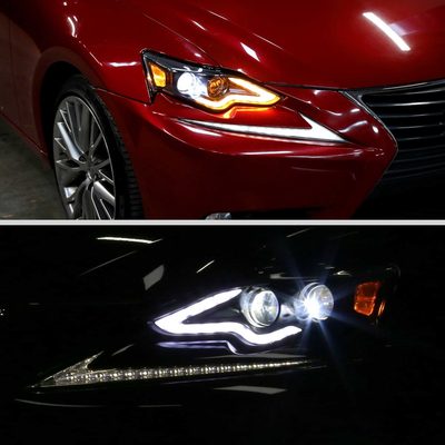 For Lexus IS250 IS350 2014-2016 Full LED Project healight Matte Black Housing Clear lens