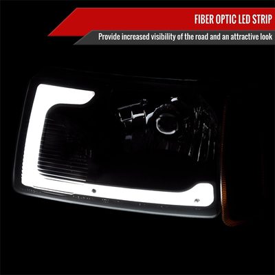2001-2011 Ford Ranger LED Bar Factory Headlights Amber Corner Lamp Matt Black