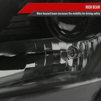 2003-2005 Nissan 350Z Turn Signal Animated LED Bar Projector Headlights Smoke