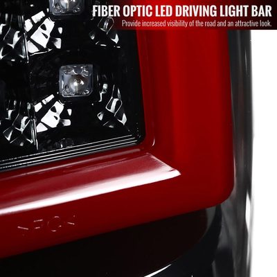 2003-2006 Chevy Silverado LED Tail Lights - G2 Jet Black Housing/Clear Lens