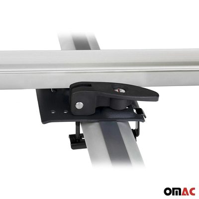 Bike Carrier Roof Rail Rack Cross Bars Luggage 50" Black Aluminum Set