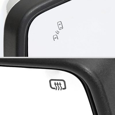 2019-2024 GMC Sierra 1500 Chrome Manual Fold & Heated Side Mirror Driver Side