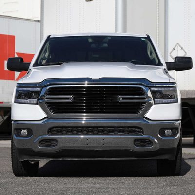 For Dodge RAM 1500 2019-2024 LED Headlights Turn Signals LED Pulsing Glow Matte Black Housing Clear Lens