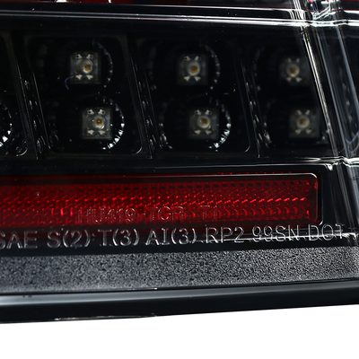 1999-2004 Ford Mustang Sequential LED Tail Lights Jet Black/Clear Lens