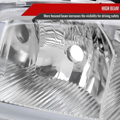 1999-2006 GMC Sierra/ 00-2006 Yukon/Yukon XL LED Tube Factory Headlights Chrome