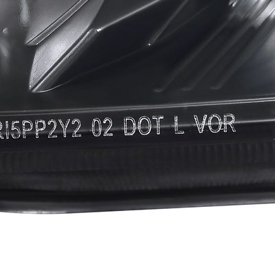 2006-2011 Honda Civic Coupe Factory Style Crystal Headlights Matte Black/Clear