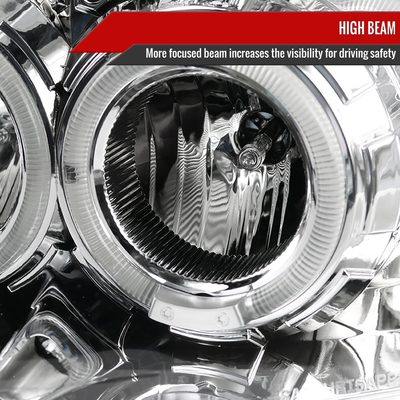 2009-2014 Ford F-150 Dual Halo Projector Headlights Chrome/Clear Lens