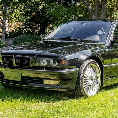 1995-2001 BMW E38 7 Series LED Bar Dual Halo Projector Headlights Matt Black