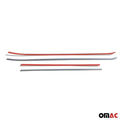 2015-2022 RAM ProMaster City Window Molding Trim Streamer Stainless Steel Silver 4 Pcs