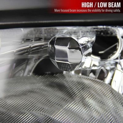 1992-1995 Honda Civic Factory Style Crystal Headlights Matte Black/Clear Lens
