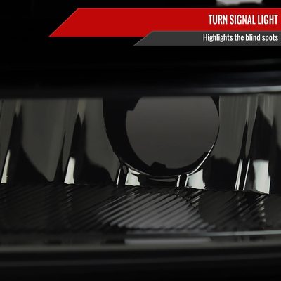 2002-2009 Chevy Trailblazer Projector Headlights LED Light Strip Chrome/Smoke