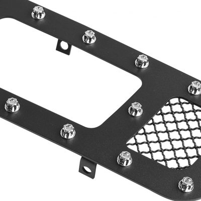 2007-2013 Chevy Silverado 1500/1500HD Rivet Black Steel 3PC Mesh Grille insert