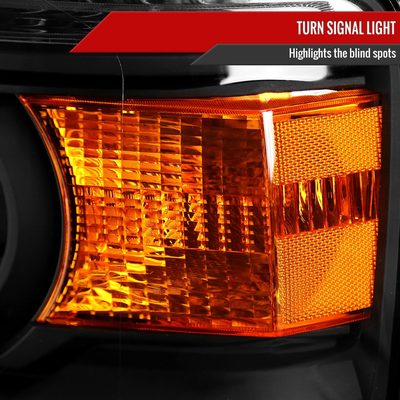 2014-2019 GMC Sierra LED Light Strip Projector Headlights Matte Black/Clear