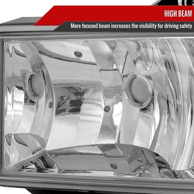 1998-2004 Chevy S10/Blazer Factory Style Headlights Chrome/Clear Lens
