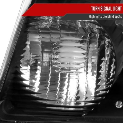 2001-2011 Ford Ranger Factory Headlights Amber Lens Corner Signal Lights Black