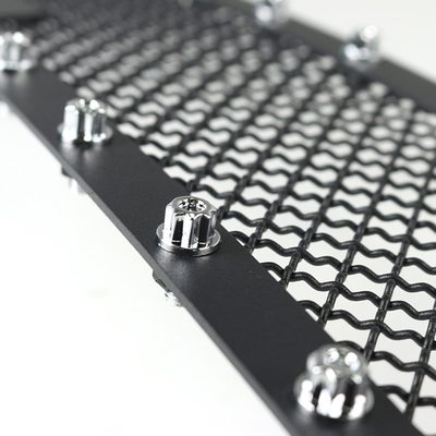 2005-2007 Chevy Silverado Rivet Style Black S.Steel 2PC Mesh Grille Insert